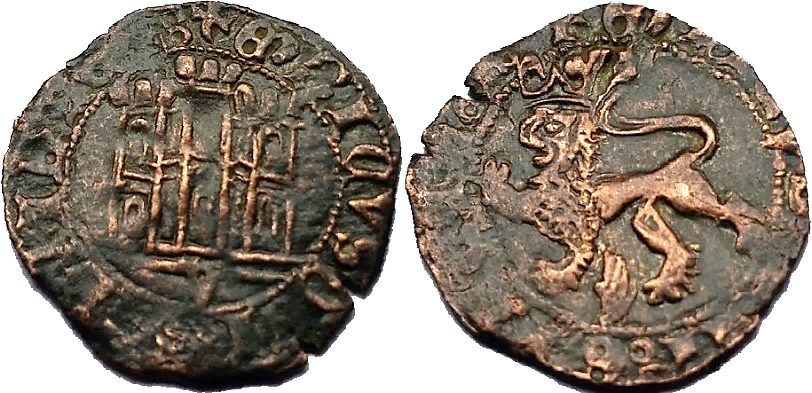 Tipo 22. Maravedí de vellón con castillo y león del Ordenamiento de Madrid de 1462 - Imagen 148