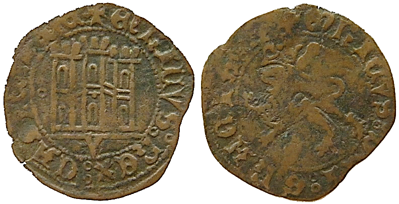 Tipo 22. Maravedí de vellón con castillo y león del Ordenamiento de Madrid de 1462 - Imagen 149