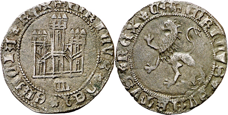 Tipo 22. Maravedí de vellón con castillo y león del Ordenamiento de Madrid de 1462 - Imagen 159