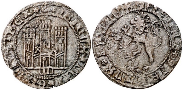 Tipo 22. Maravedí de vellón con castillo y león del Ordenamiento de Madrid de 1462 - Imagen 167