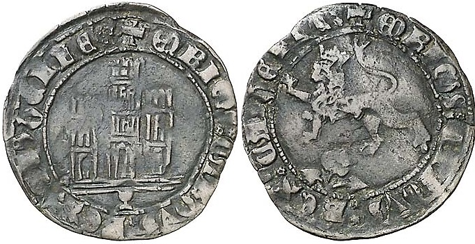 Tipo 22. Maravedí de vellón con castillo y león del Ordenamiento de Madrid de 1462 - Imagen 176