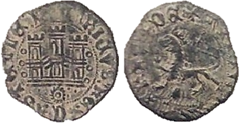 Tipo 22. Maravedí de vellón con castillo y león del Ordenamiento de Madrid de 1462 - Imagen 188