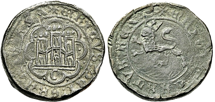 Tipo 22. Maravedí de vellón con castillo y león del Ordenamiento de Madrid de 1462 - Imagen 205