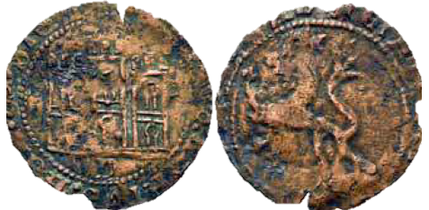 Tipo 22. Maravedí de vellón con castillo y león del Ordenamiento de Madrid de 1462 - Imagen 212