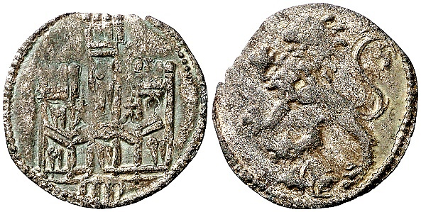 Tipo 22. Maravedí de vellón con castillo y león del Ordenamiento de Madrid de 1462 - Imagen 216