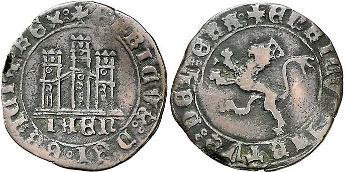 Tipo 22. Maravedí de vellón con castillo y león del Ordenamiento de Madrid de 1462 - Imagen 70