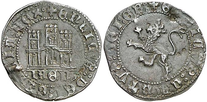 Tipo 22. Maravedí de vellón con castillo y león del Ordenamiento de Madrid de 1462 - Imagen 71