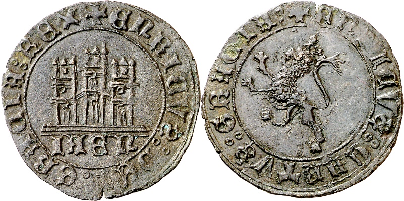 Tipo 22. Maravedí de vellón con castillo y león del Ordenamiento de Madrid de 1462 - Imagen 72