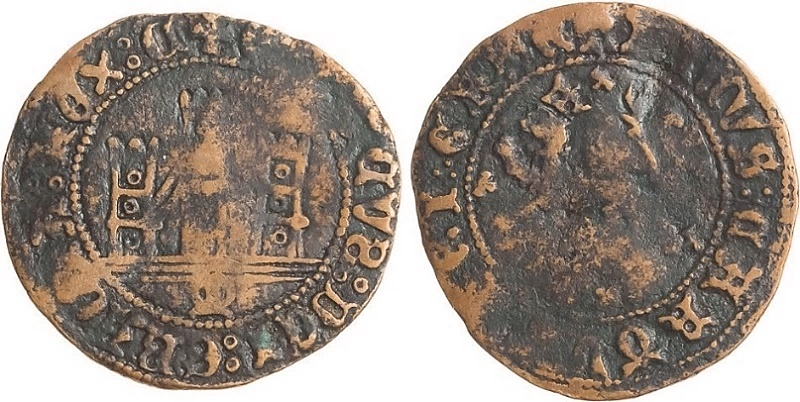 Tipo 22. Maravedí de vellón con castillo y león del Ordenamiento de Madrid de 1462 - Imagen 89