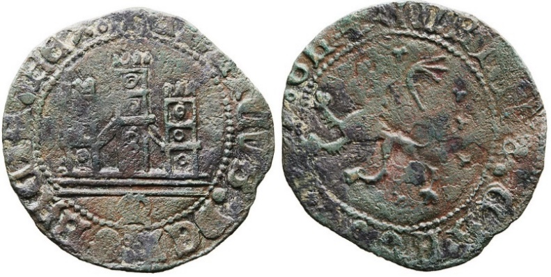 Tipo 22. Maravedí de vellón con castillo y león del Ordenamiento de Madrid de 1462 - Imagen 91