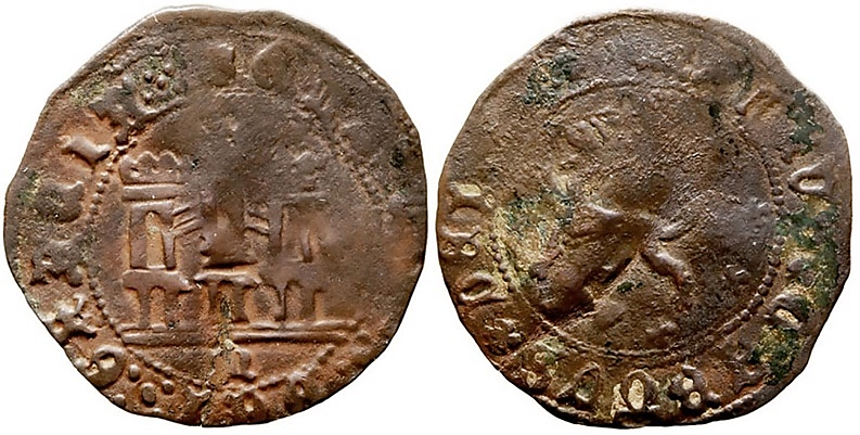 Tipo 22. Maravedí de vellón con castillo y león del Ordenamiento de Madrid de 1462 - Imagen 94