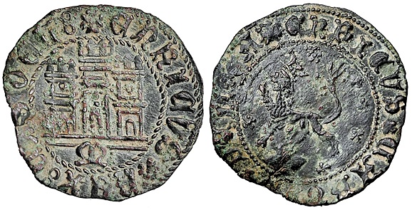 Tipo 22. Maravedí de vellón con castillo y león del Ordenamiento de Madrid de 1462 - Imagen 97