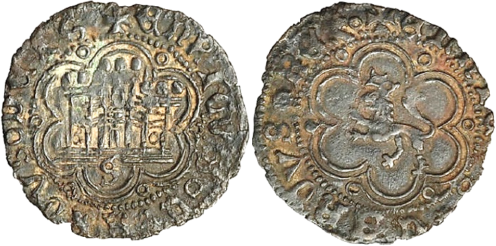 Tipo 23. Blanca de vellón con castillo y león, con lóbulos del Ordenamiento de Madrid de 1462. - Imagen 15