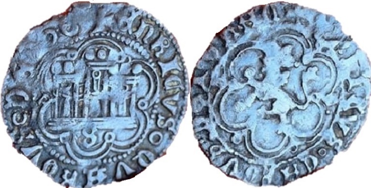 Tipo 23. Blanca de vellón con castillo y león, con lóbulos del Ordenamiento de Madrid de 1462. - Imagen 17