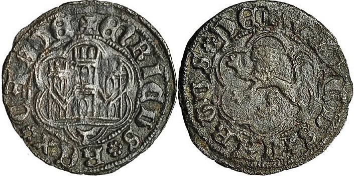 Tipo 23. Blanca de vellón con castillo y león, con lóbulos del Ordenamiento de Madrid de 1462. - Imagen 29