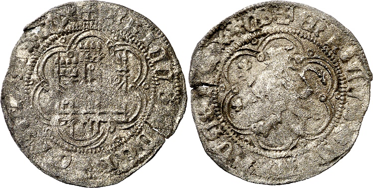 Tipo 23. Blanca de vellón con castillo y león, con lóbulos del Ordenamiento de Madrid de 1462. - Imagen 31