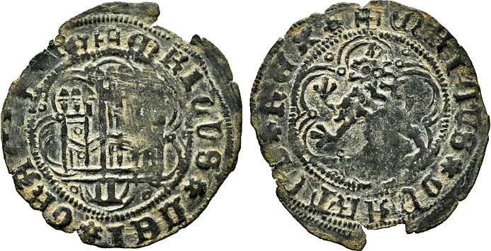 Tipo 23. Blanca de vellón con castillo y león, con lóbulos del Ordenamiento de Madrid de 1462. - Imagen 34