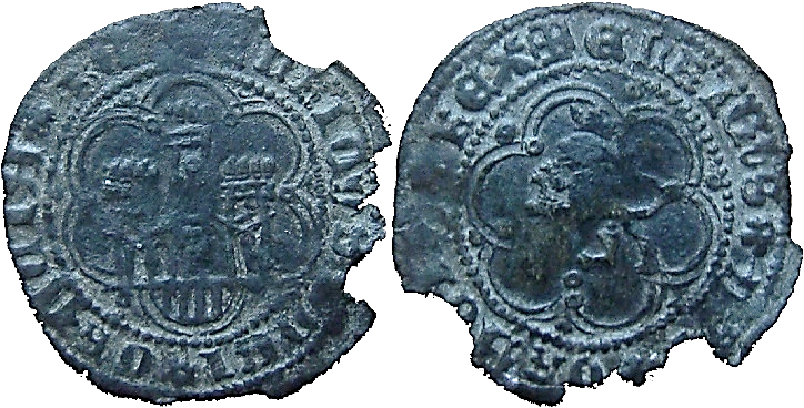 Tipo 23. Blanca de vellón con castillo y león, con lóbulos del Ordenamiento de Madrid de 1462. - Imagen 35