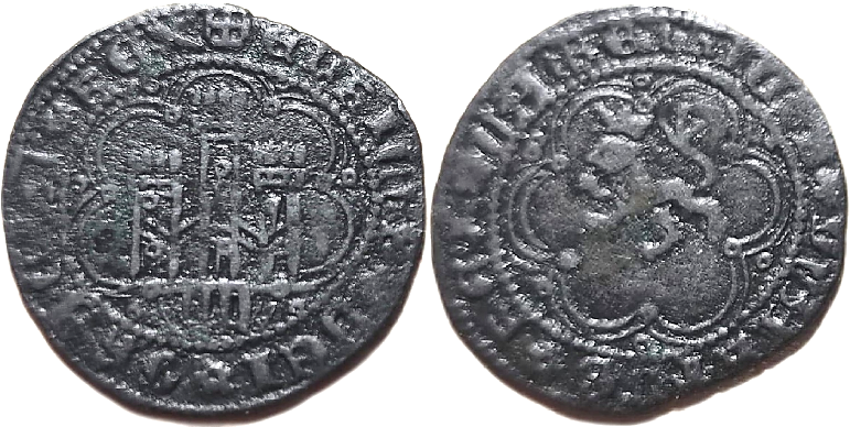 Tipo 23. Blanca de vellón con castillo y león, con lóbulos del Ordenamiento de Madrid de 1462. - Imagen 36