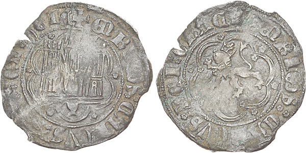 Tipo 23. Blanca de vellón con castillo y león, con lóbulos del Ordenamiento de Madrid de 1462. - Imagen 42