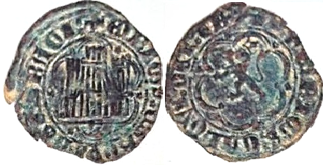 Tipo 23. Blanca de vellón con castillo y león, con lóbulos del Ordenamiento de Madrid de 1462. - Imagen 47