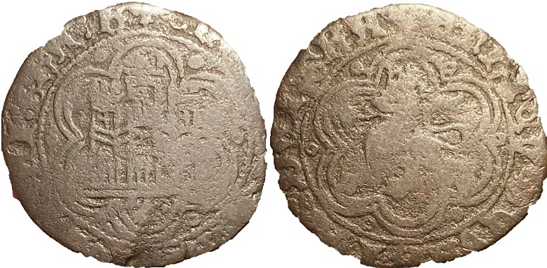 Tipo 23. Blanca de vellón con castillo y león, con lóbulos del Ordenamiento de Madrid de 1462. - Imagen 48