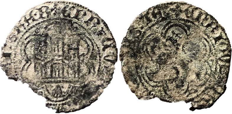 Tipo 23. Blanca de vellón con castillo y león, con lóbulos del Ordenamiento de Madrid de 1462. - Imagen 49