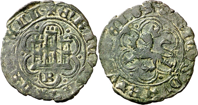 Tipo 23. Blanca de vellón con castillo y león, con lóbulos del Ordenamiento de Madrid de 1462. - Imagen 7