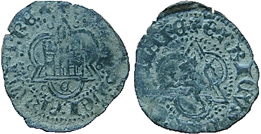 Tipo 24. Media Blanca de vellón con castillo y león, con lóbulos del Ordenamiento de Madrid de 1462 - Imagen 10