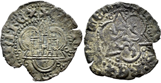 Tipo 24. Media Blanca de vellón con castillo y león, con lóbulos del Ordenamiento de Madrid de 1462 - Imagen 11