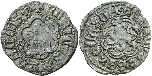 Tipo 24. Media Blanca de vellón con castillo y león, con lóbulos del Ordenamiento de Madrid de 1462 - Imagen 15