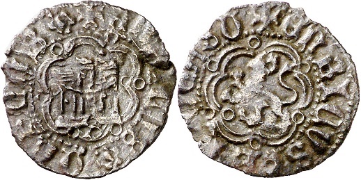 Tipo 24. Media Blanca de vellón con castillo y león, con lóbulos del Ordenamiento de Madrid de 1462 - Imagen 17