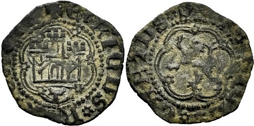 Tipo 24. Media Blanca de vellón con castillo y león, con lóbulos del Ordenamiento de Madrid de 1462 - Imagen 19