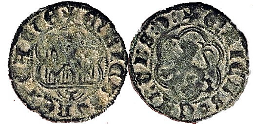 Tipo 24. Media Blanca de vellón con castillo y león, con lóbulos del Ordenamiento de Madrid de 1462 - Imagen 21