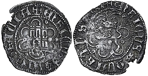 Tipo 24. Media Blanca de vellón con castillo y león, con lóbulos del Ordenamiento de Madrid de 1462 - Imagen 38