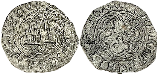 Tipo 24. Media Blanca de vellón con castillo y león, con lóbulos del Ordenamiento de Madrid de 1462 - Imagen 45