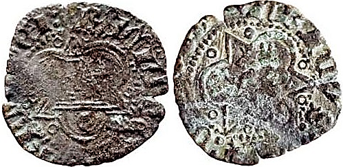 Tipo 24. Media Blanca de vellón con castillo y león, con lóbulos del Ordenamiento de Madrid de 1462 - Imagen 7