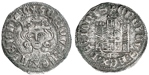 Tipo 26. Coronado con busto de Rey de frente, con gráfila o sin ella en anverso, y Castillo sin orla - Imagen 10