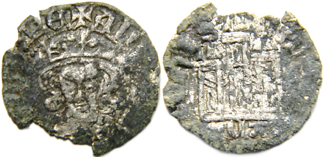 Tipo 26. Coronado con busto de Rey de frente, con gráfila o sin ella en anverso, y Castillo sin orla - Imagen 13