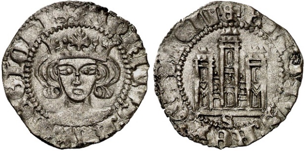 Tipo 26. Coronado con busto de Rey de frente, con gráfila o sin ella en anverso, y Castillo sin orla - Imagen 20