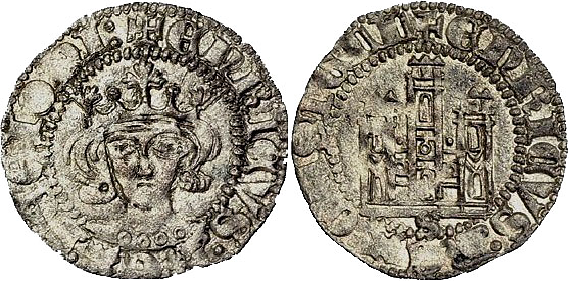 Tipo 26. Coronado con busto de Rey de frente, con gráfila o sin ella en anverso, y Castillo sin orla - Imagen 22