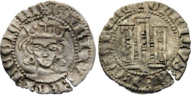 Tipo 26. Coronado con busto de Rey de frente, con gráfila o sin ella en anverso, y Castillo sin orla - Imagen 23