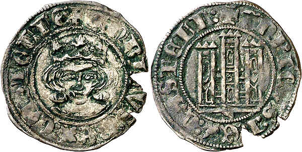 Tipo 26. Coronado con busto de Rey de frente, con gráfila o sin ella en anverso, y Castillo sin orla - Imagen 24