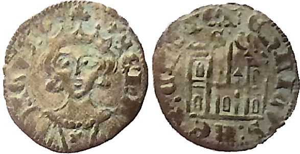 Tipo 26. Coronado con busto de Rey de frente, con gráfila o sin ella en anverso, y Castillo sin orla - Imagen 26