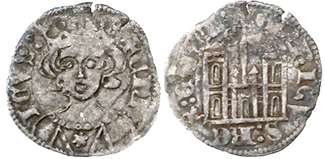 Tipo 26. Coronado con busto de Rey de frente, con gráfila o sin ella en anverso, y Castillo sin orla - Imagen 27