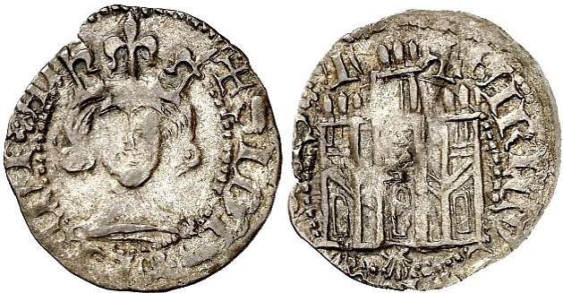 Tipo 26. Coronado con busto de Rey de frente, con gráfila o sin ella en anverso, y Castillo sin orla - Imagen 29