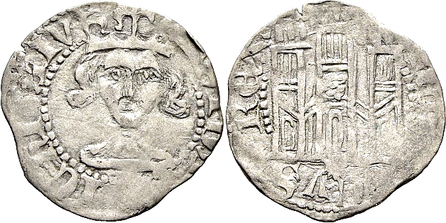 Tipo 26. Coronado con busto de Rey de frente, con gráfila o sin ella en anverso, y Castillo sin orla - Imagen 30