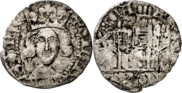 Tipo 26. Coronado con busto de Rey de frente, con gráfila o sin ella en anverso, y Castillo sin orla - Imagen 31