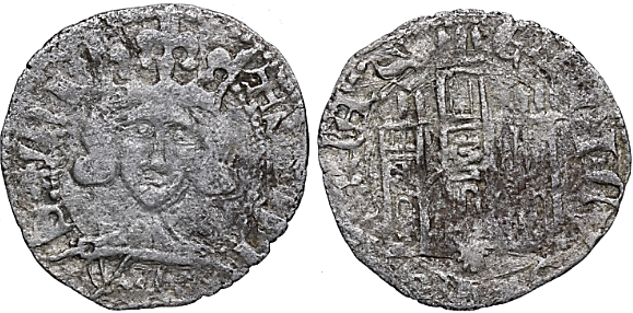 Tipo 26. Coronado con busto de Rey de frente, con gráfila o sin ella en anverso, y Castillo sin orla - Imagen 34