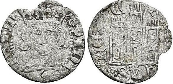 Tipo 26. Coronado con busto de Rey de frente, con gráfila o sin ella en anverso, y Castillo sin orla - Imagen 36